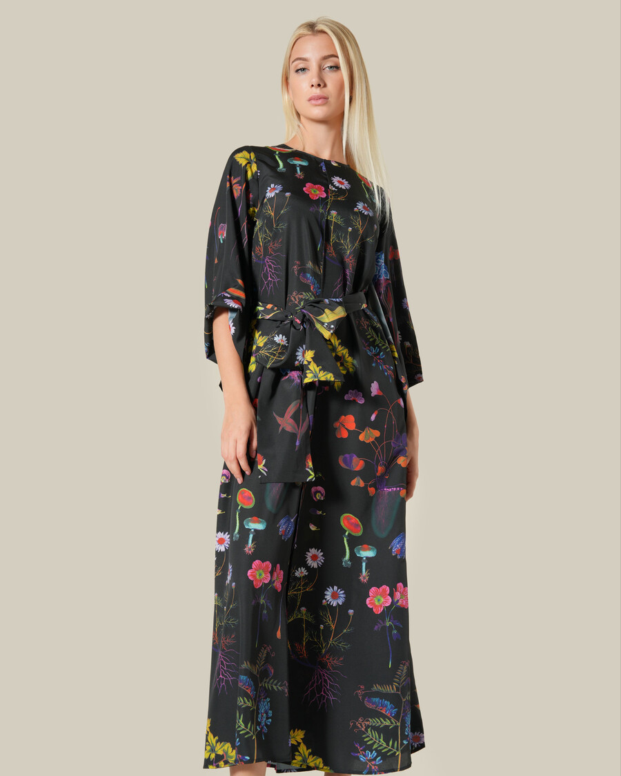 robe maxi à imprimé floral multicolore