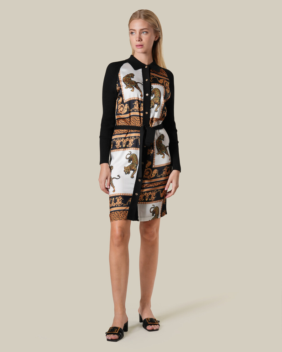 robe imprimée léopard baroque