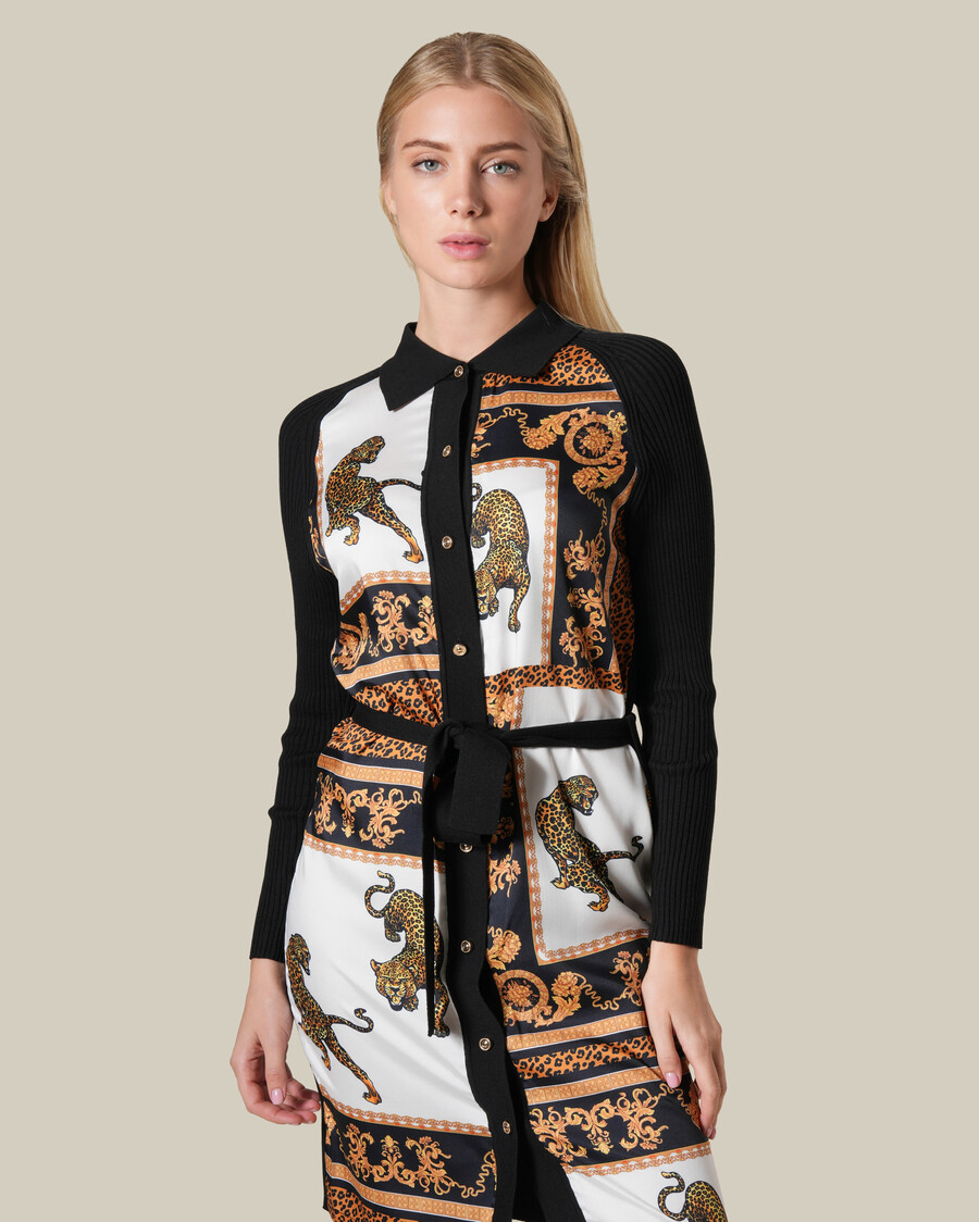 robe imprimée léopard baroque