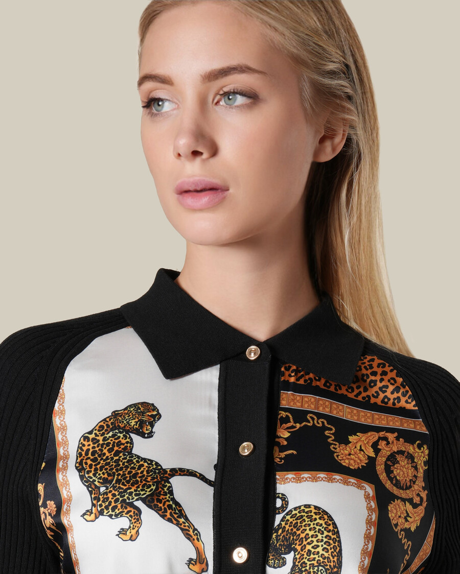 robe imprimée léopard baroque