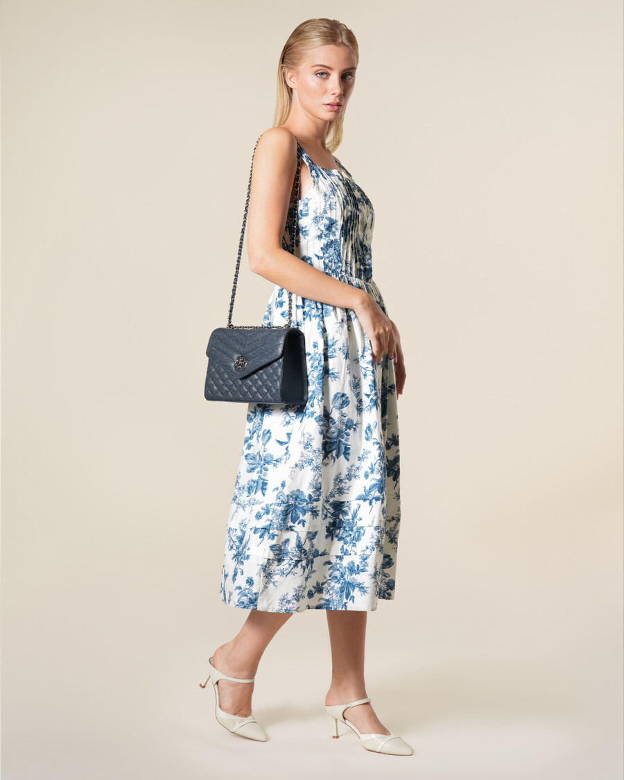 robe midi en coton à imprimé floral
