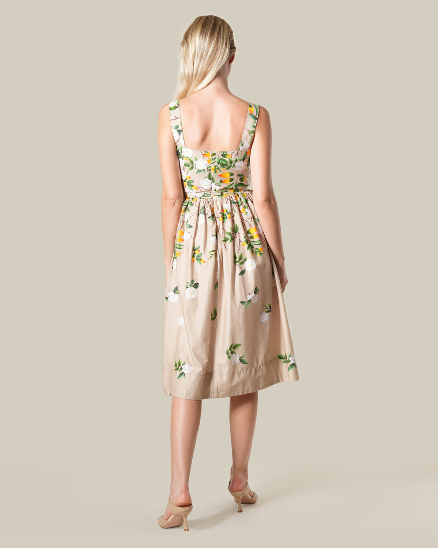robe sans manches en coton à imprimé floral