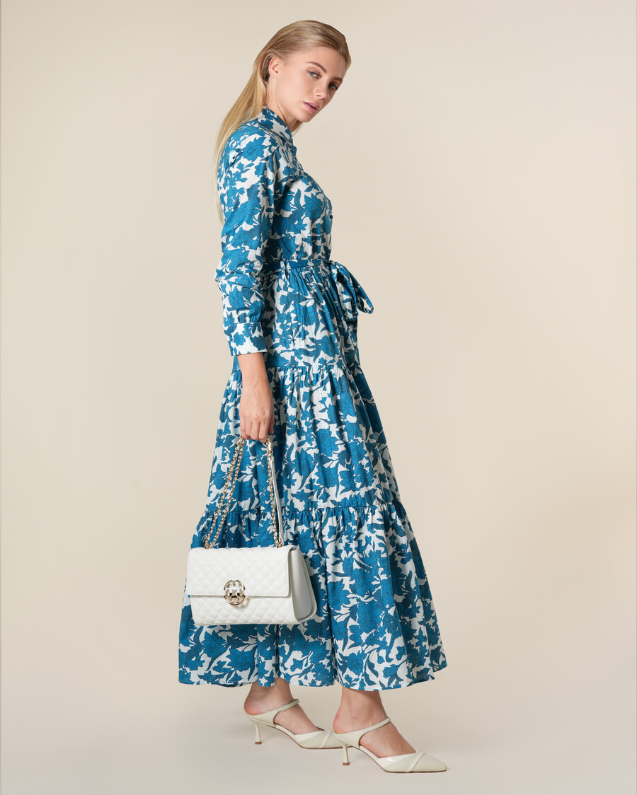 robe longue en coton à fleurs