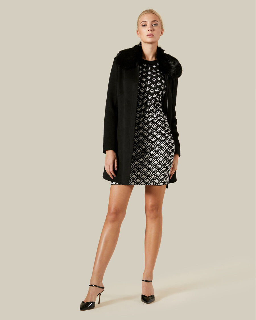 robe tricotée à motifs géométriques