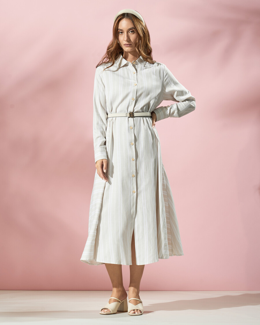 robe maxi rayée