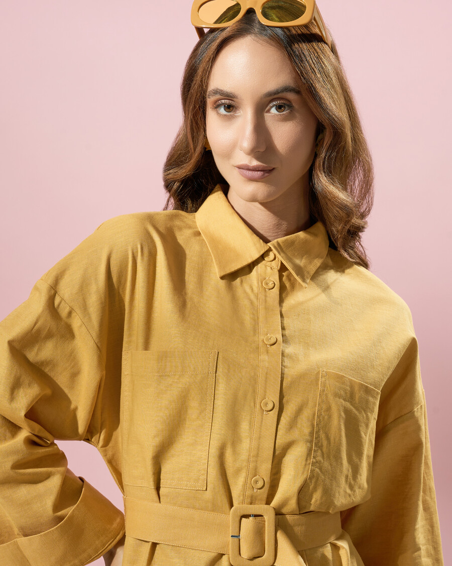 robe chemise midi classique