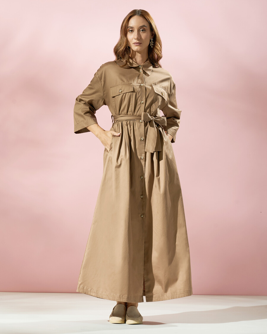 robe maxi ceinturée
