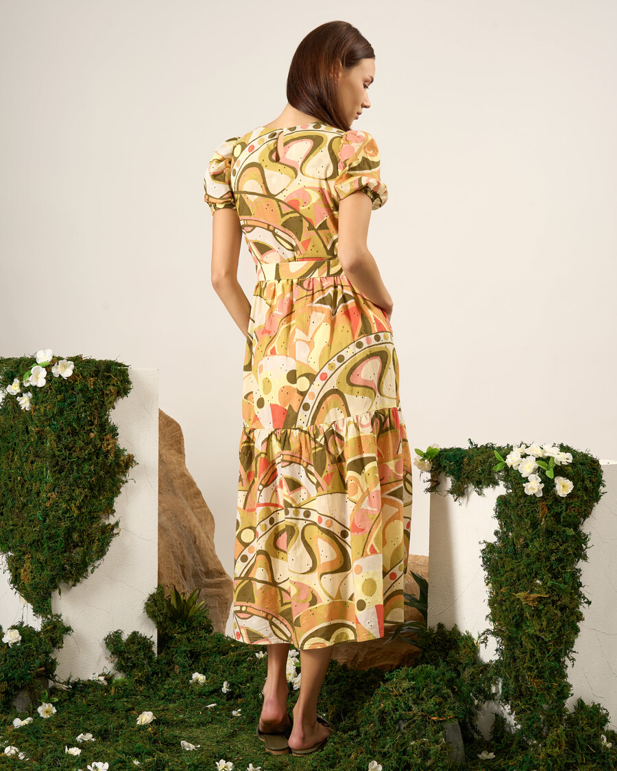 robe en coton imprimée dinspiration rétro