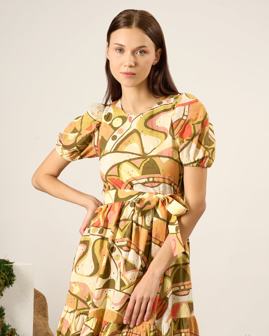 robe en coton imprimée dinspiration rétro