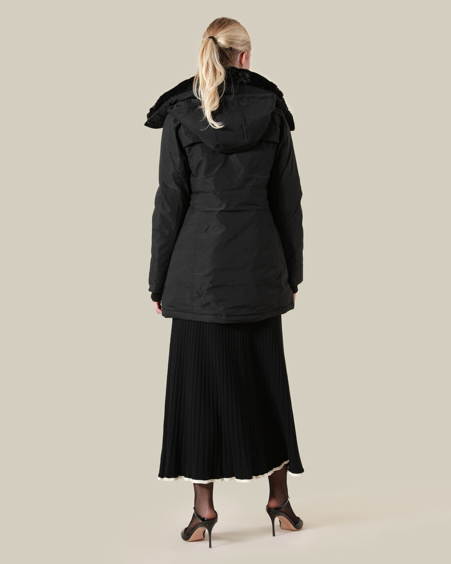veste dhiver à bordure de fourrure
