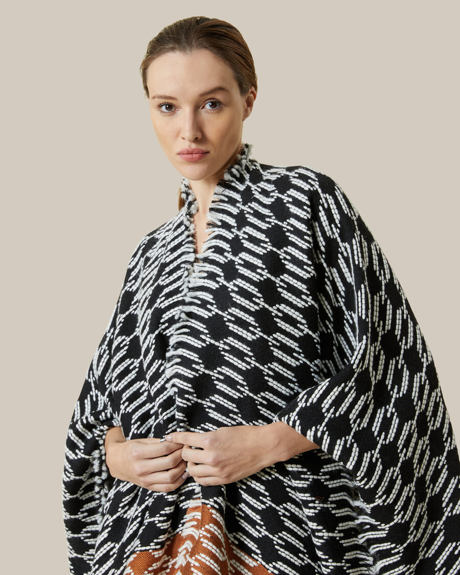 poncho à franges