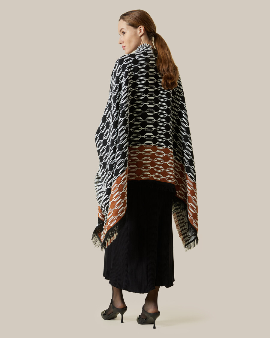 poncho à franges
