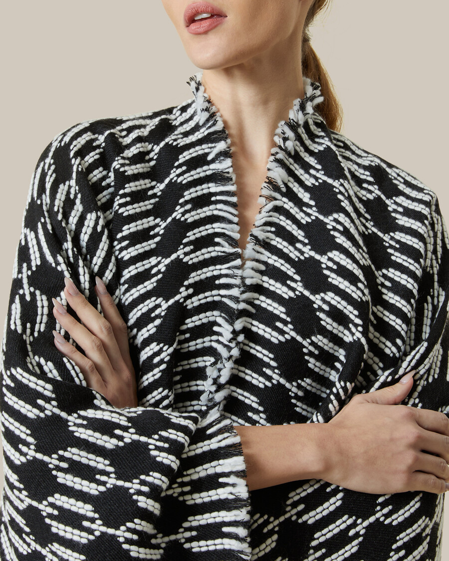 poncho à franges