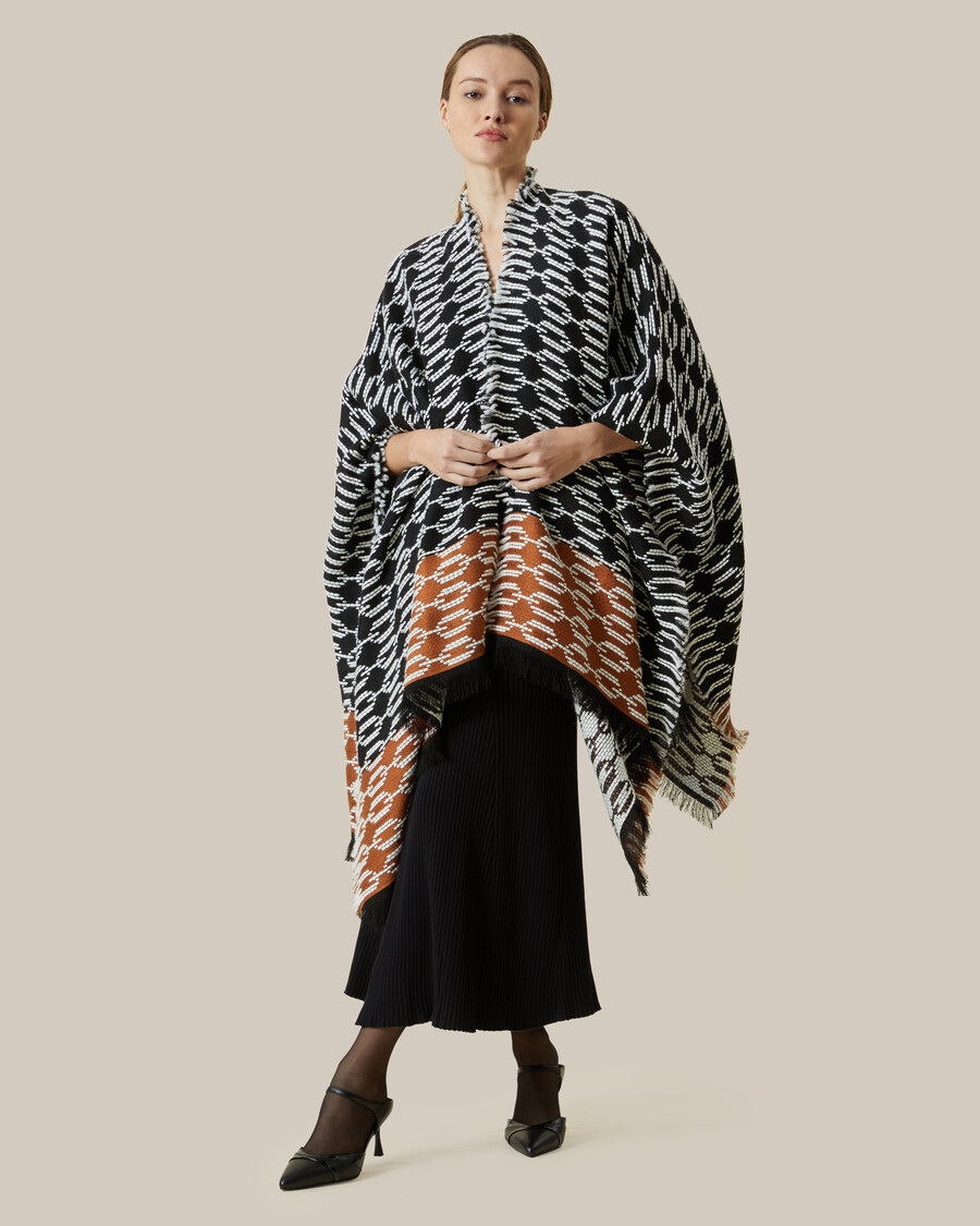 poncho à franges
